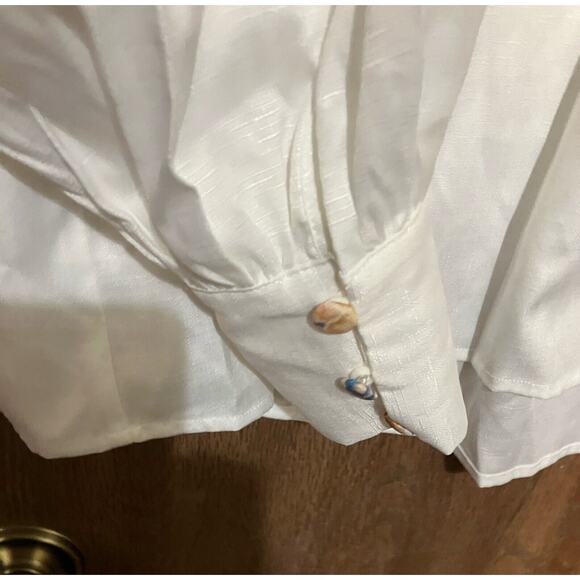 L'ATISTE by Amy Button 1X Mandarin Collar Satin Printed Dress Blouse Brand New - Picture 13 of 16